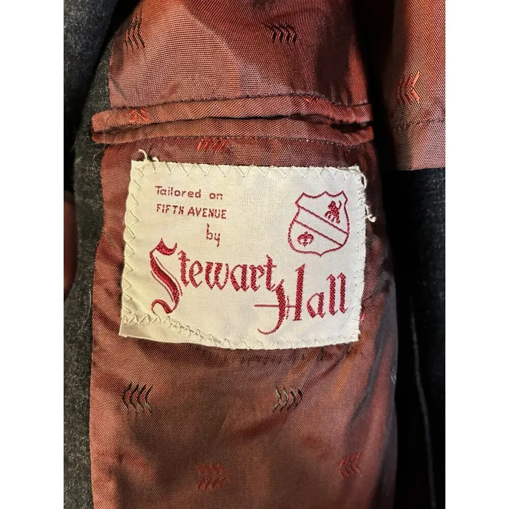 Stewart Hall 5th Ave Blazer 42 Wool Coat Jacket Retro Old money 3 Button